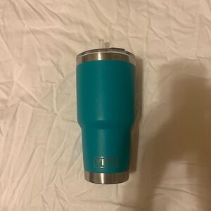YETI Turquoise Tumbler with Straw